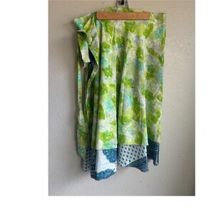 Incredible-art Silk Sari Skirt Magic Wrap Skirt Reversible‎ Double Layer Floral
